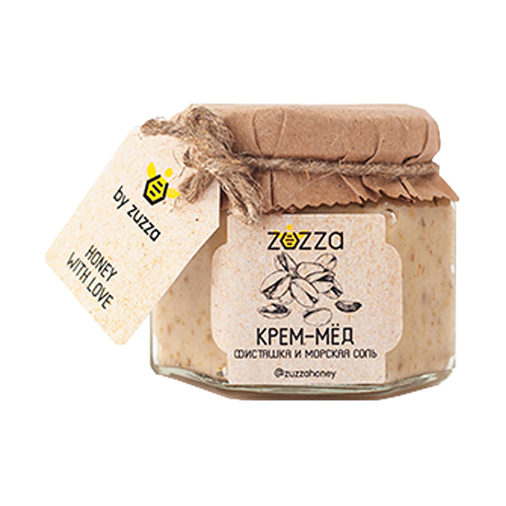 Мед-крем "Zuzza", фисташка, соль, 150 г