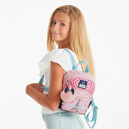 Рюкзак детский "Bonjour", XS, голубой, розовый - 5