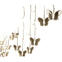 Гирлянда электрическая LED "Бахрома. Бабочка", тепло-белый