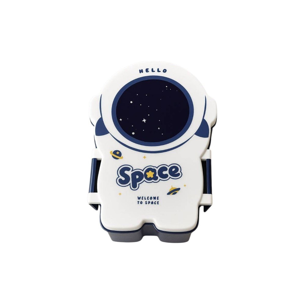 Контейнер для еды "The astronaut greets", пластик, голубой
