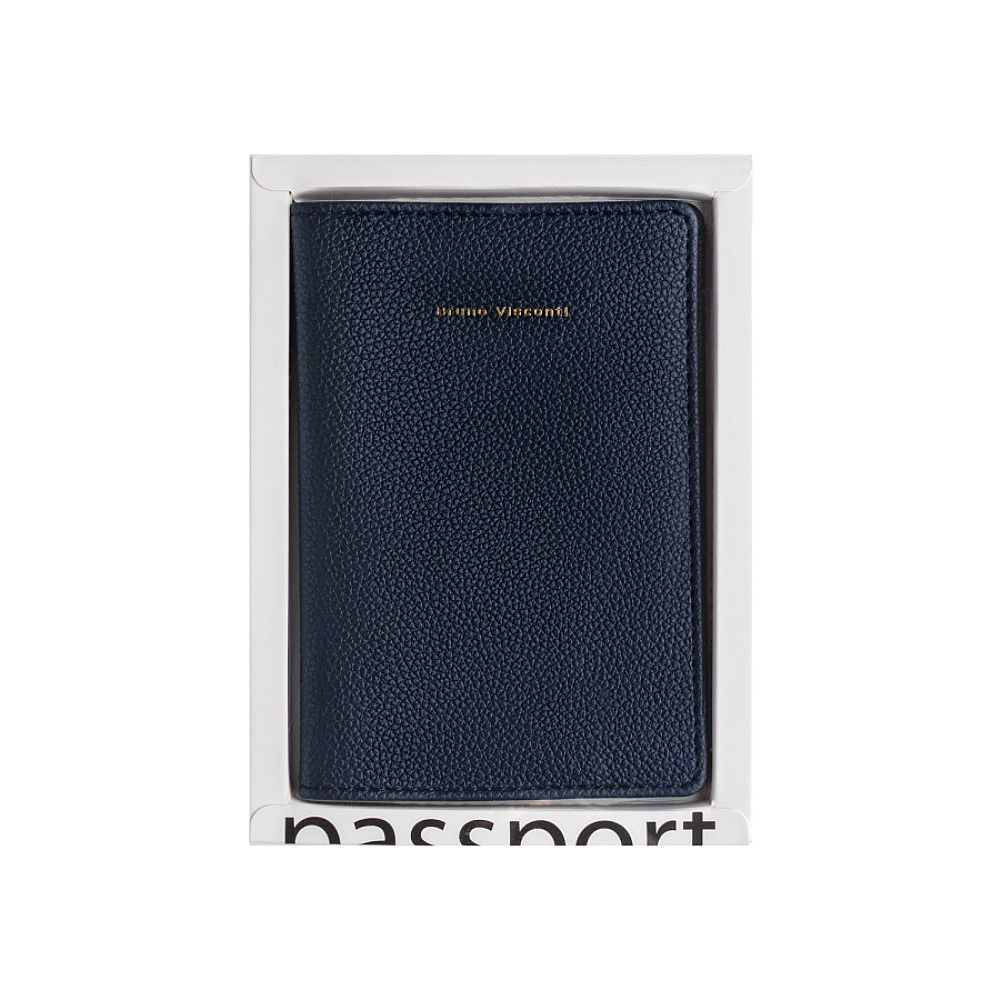 Обложка для паспорта "Синяя", кожзам - 2