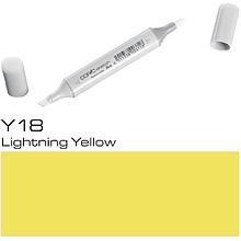 Маркер перманентный "Copic Sketch", Y-18 желтая молния