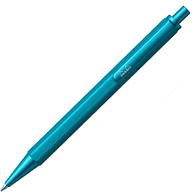 Ручка шариковая автоматическая "scRipt", 0.7 мм, лазурный, стерж. черный