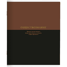 Тетрадь предметная "Believe обществознание", А5, 48 листов, клетка, скоба сбоку, коричневый, черный