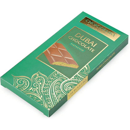 Шоколад молочный "Dubai Pistachio" с начинкой из фисташки, 50 гр - 3