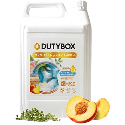 Средство для стирки Dutybox, Персик и масло жожоба, 5 л, экологичное, гель-концентрат