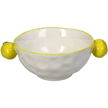 Тарелка фарфоровая "Lemon", 14.8х10.9 см, белый