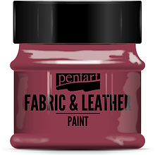 Краска для текстиля "Pentart Fabric & Leather paint", 50 мл, бордовый