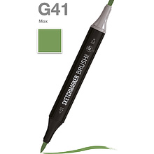 Маркер перманентный двусторонний "Sketchmarker Brush", G41 мох