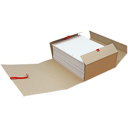 Папка для бумаг с завязками, 100 мм, 4 завязки, крафт - 3