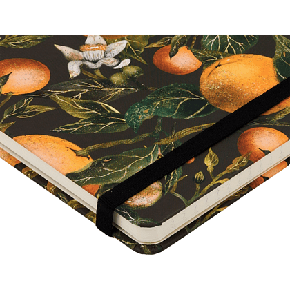 Книга записная "Flora. Paradise. Oranges", A5, 100 листов, линейка, твердая обложка, зеленый, оранжевый - 3