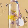 Бутылка для воды "Lilac Flower", стекло, 750 мл, прозрачный, сиреневый - 5