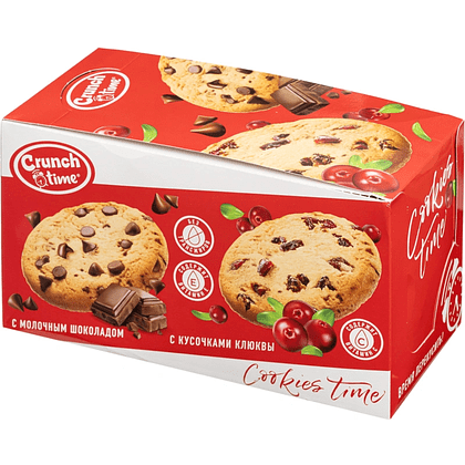 Печенье сдобное "Crunch Time", с клюквой, 50 гр