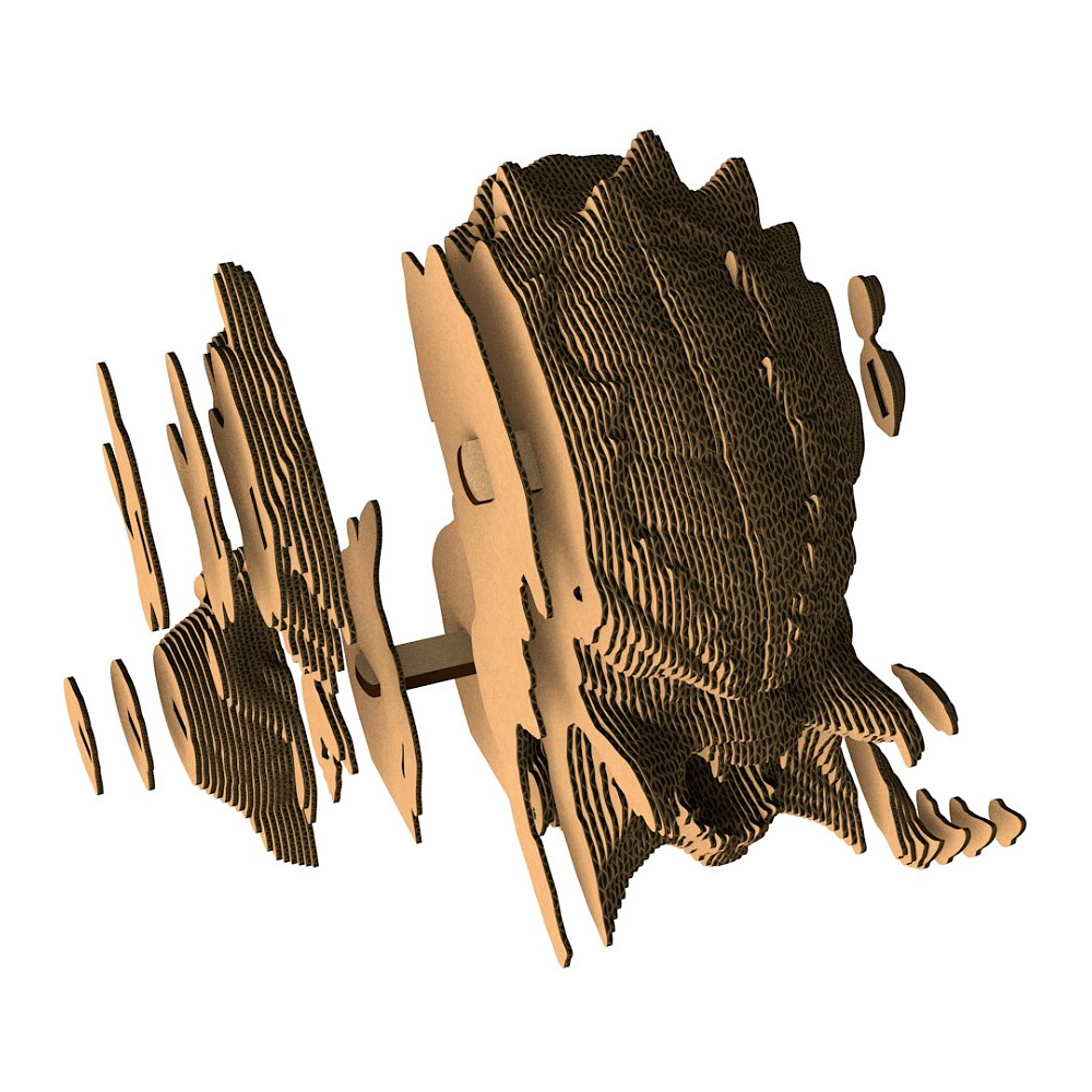 Пазл картонный 3D "Бюст Хищник" - 2