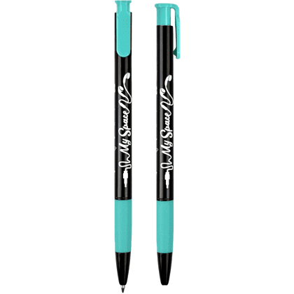 Ручка шариковая автоматическая "Надписи", 0.5 мм, пластик, стерж. синий, ассорти - 2