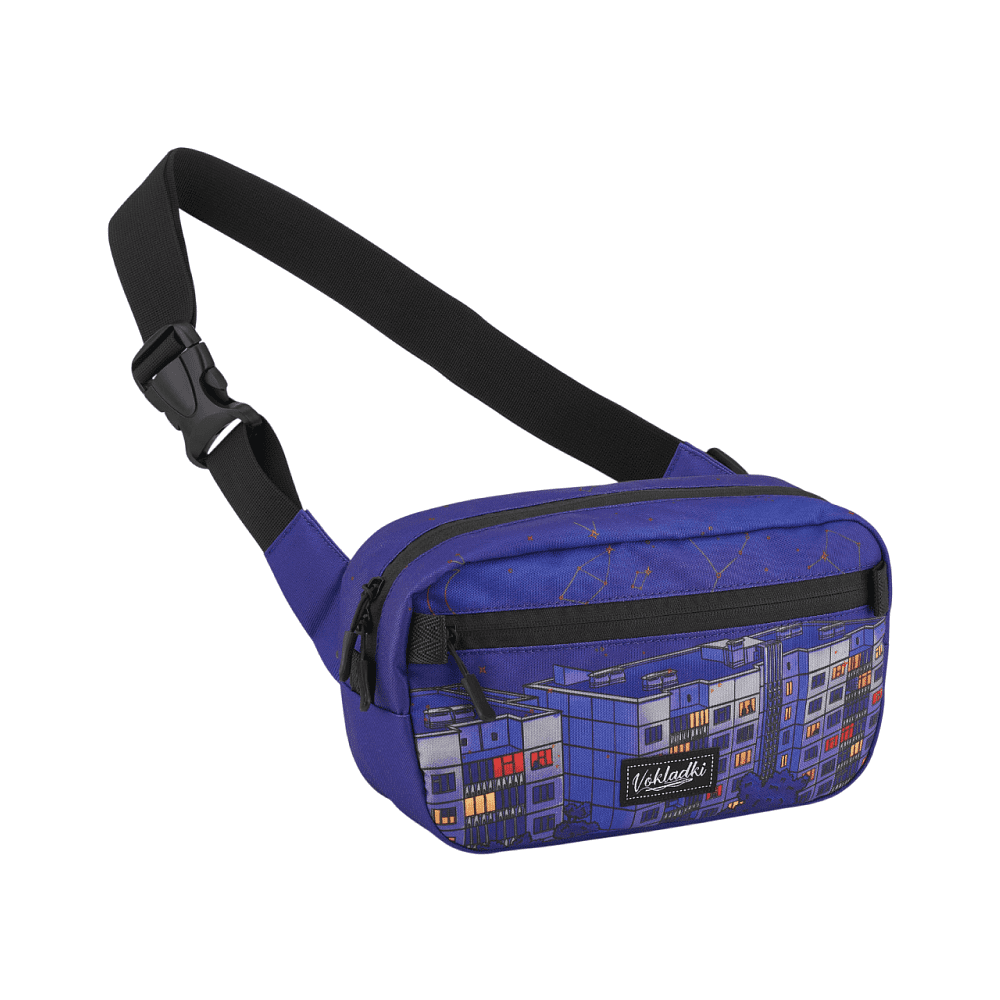 Сумка поясная "Квадро Юго-Запад", синий