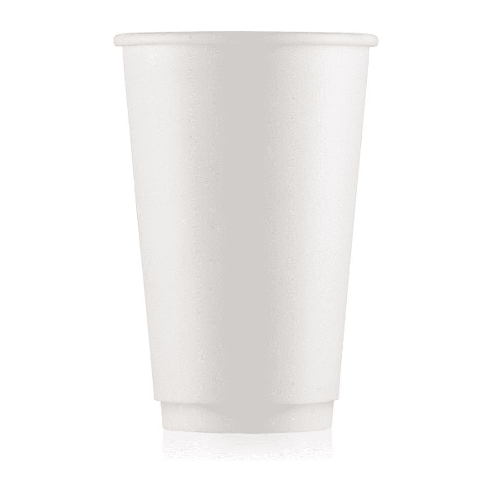 Стакан картонный Ecocups, 20 шт, 400 мл, 2 слоя, белый