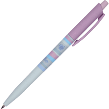 Ручка шариковая автоматическая "HappyClick. Ягодные тортики. Ежевика", 0.5 мм, фиолетовый, голубой, стерж. синий
