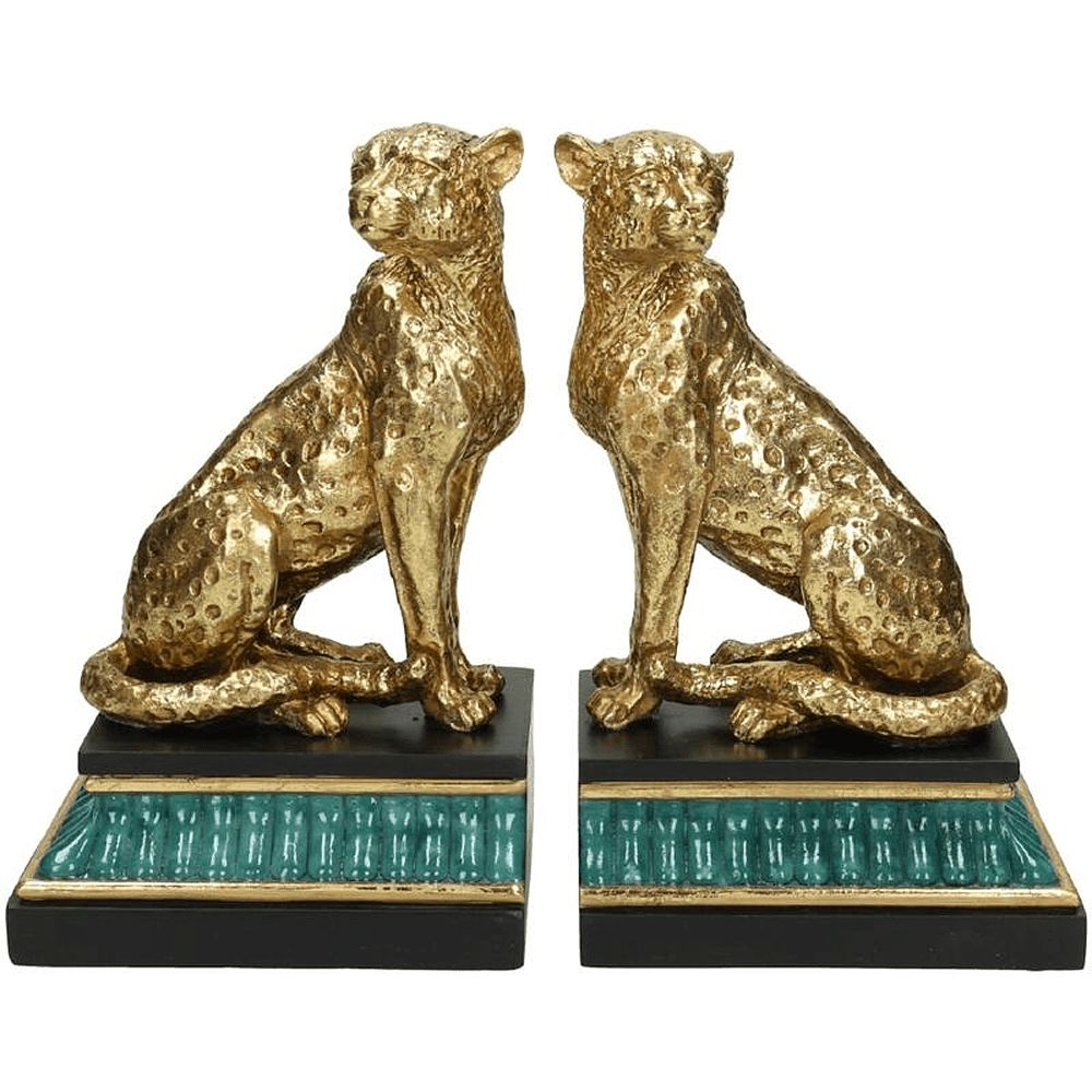 Подставка для книг "Leopard", 20х11х24 см, полирезина, золотой