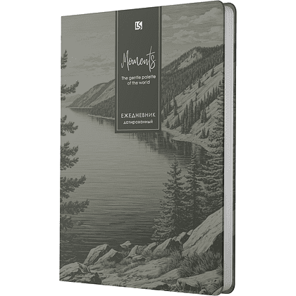 Ежедневник датированный "Premium. Mountains" на 2027 год, A5, 176 листов, зеленый