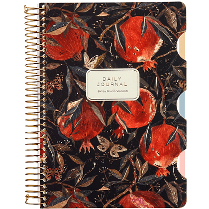 Книга записная "Flora. Гранат", A5, 200 листов, клетка, линейка, точка, черный, красный - 2