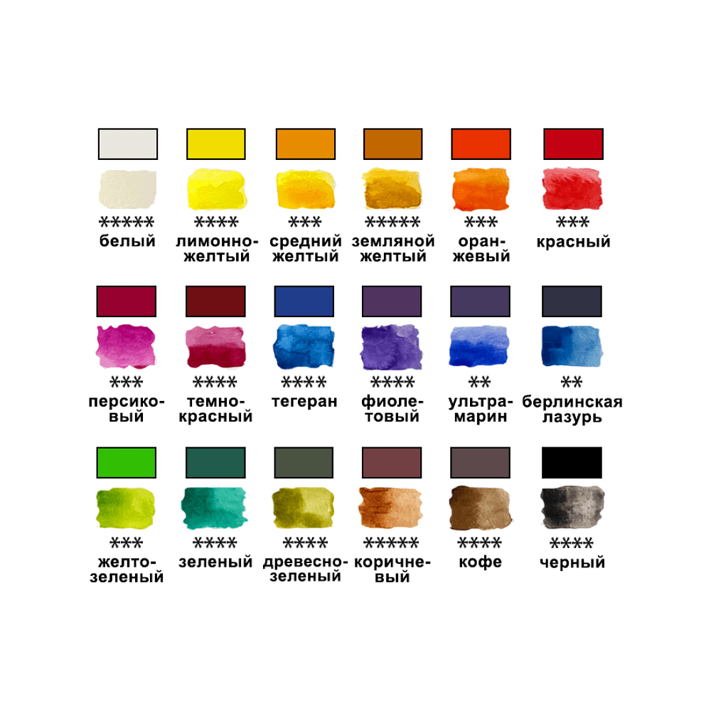 Набор для рисования акварелью "Himi Miya" (краски 18 цветов, кисть, бумага, стакан), розовый футляр - 7