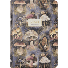 Ежедневник недатированный "Flora. Mushroom Miracle", А5, 240 страниц, фиолетовый