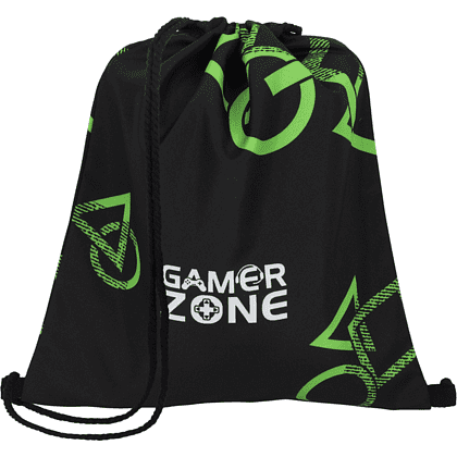 Мешок для обуви "Gamer zone", черный, зеленый - 2