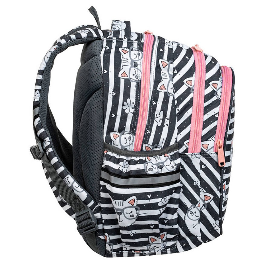 Рюкзак школьный CoolPack "Catnip", черный, белый - 2