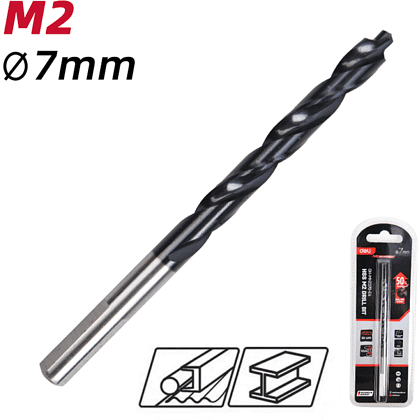 Сверло по металлу Deli RS EDH-MHZ070-E4, 7.0 мм, DIN 338, HSS-TiN - 3 Сверло по металлу Deli RS EDH-MHZ070-E4, 7.0 мм, DIN 338, HSS-TiN - 3