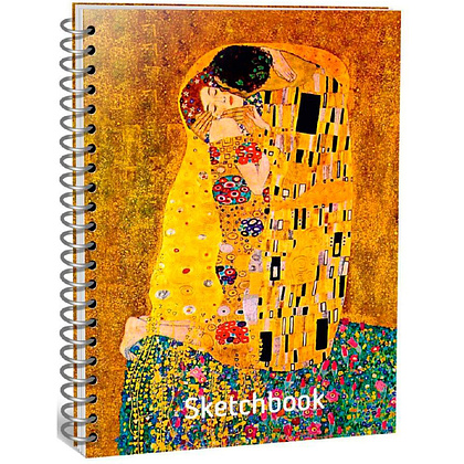 Скетчбук "Климт. Поцелуй", А5, 100 листов, разноцветный