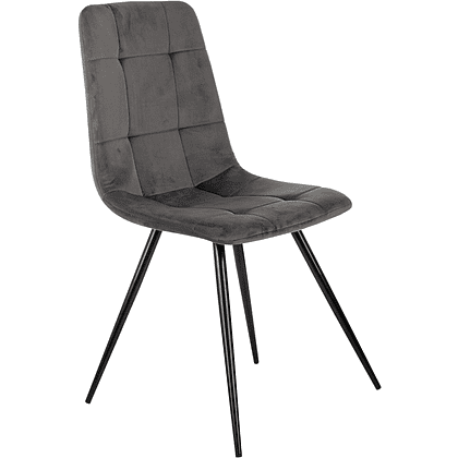 Стул Бюрократ "CH-K1_2", ткань, тёмно-серый, металл, комплект 2 штуки - 2