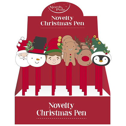 Ручка шариковая "Christmas assorment", ассорти, стерж. черный