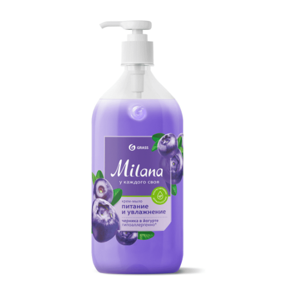Крем-мыло "Milana", 1 л, черника в йогурте