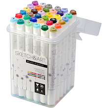 Набор двусторонних маркеров для скетчинга "Sketch&Art", 36 цветов