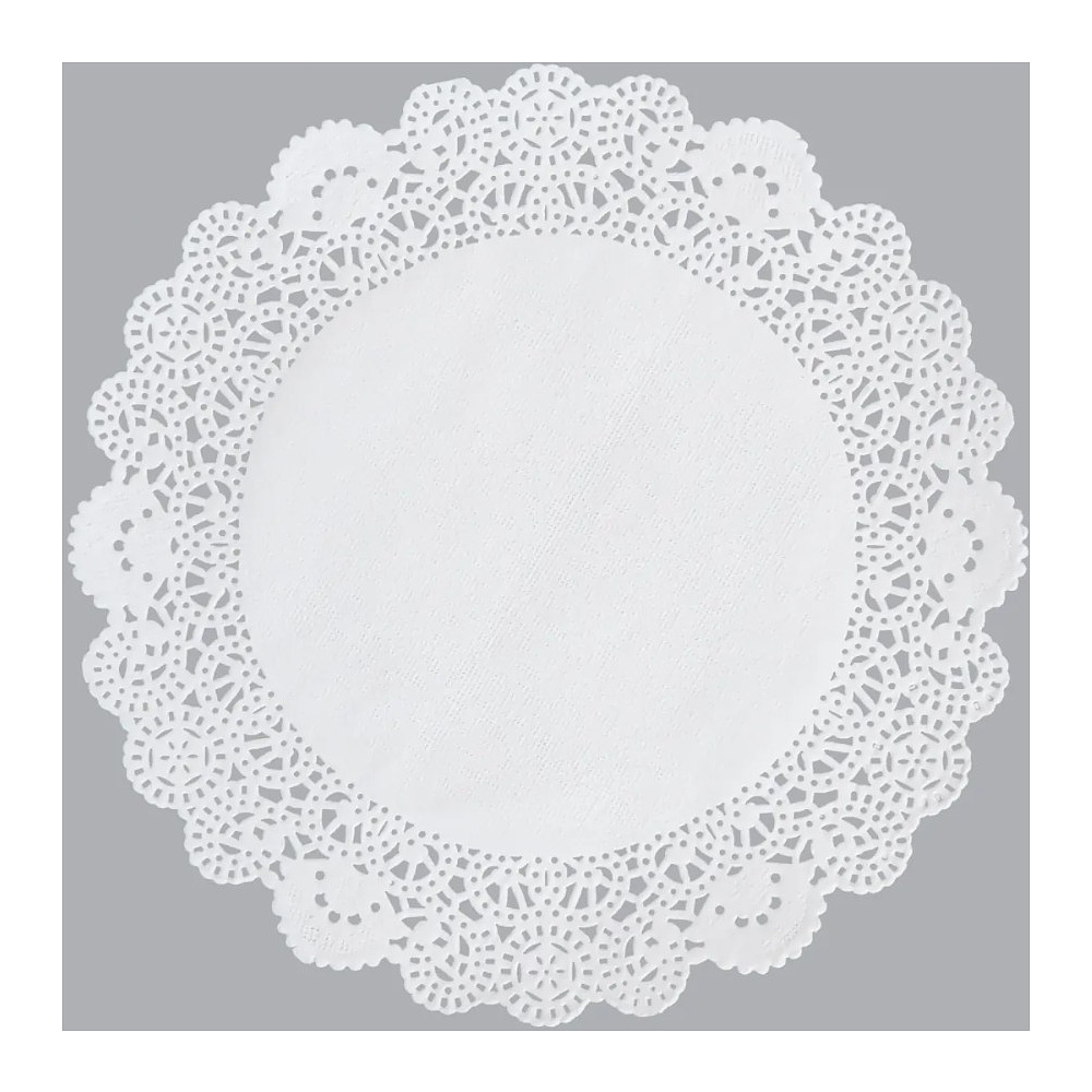 Салфетки бумажные ажурные AVIORA, d=16 см, белый, 250 шт - 2