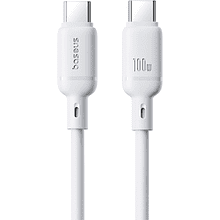 Кабель Baseus P10377704213-00, Silky Series Fast Charging Cable, Type-C to Type-C 100W, 1 м, Moon White