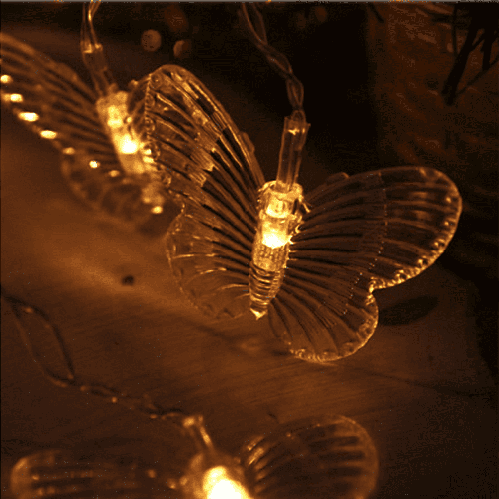 Гирлянда электрическая LED "Бахрома. Бабочка", тепло-белый - 5
