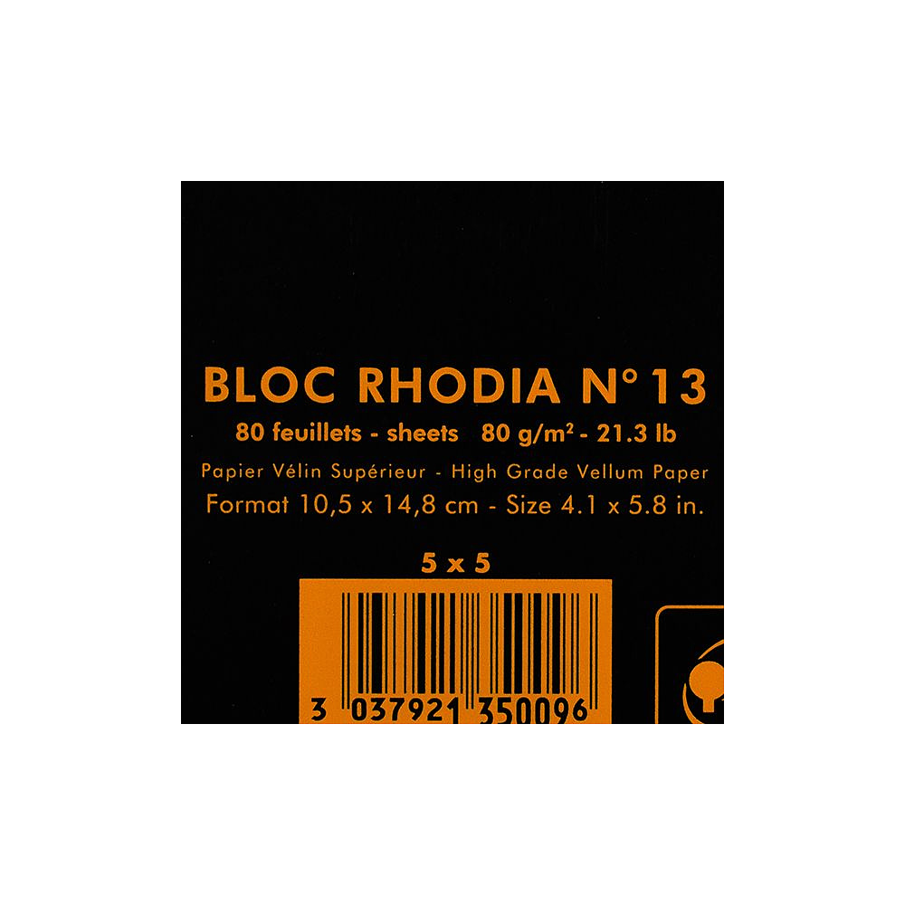 Блокнот "Rhodia", A6, 80 листов, клетка, черный - 3