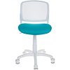 Кресло для детей Бюрократ "CH-W296NX/15-175", ткань, пластик, белый, бирюзовый - 2