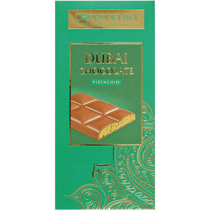Шоколад молочный "Dubai Pistachio" с начинкой из фисташки, 50 гр