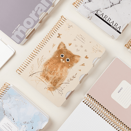 Книга записная "Carrarra", A5, 200 листов, клетка, линейка, точка, фиолетовый - 8