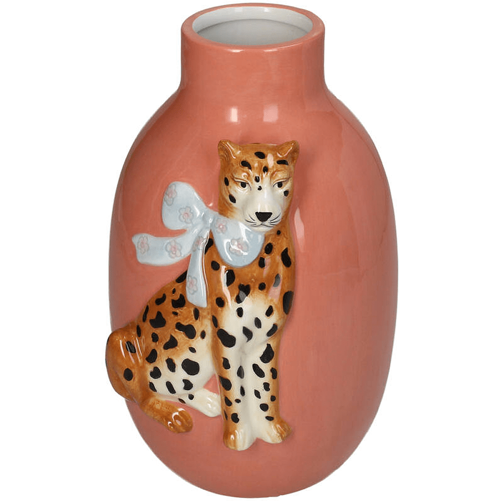 Ваза доломитовая "Leopard", 14.2х11.5х21.2 см, терракотовый