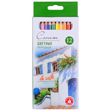 Набор цветных карандашей "Сонет", 12 цветов