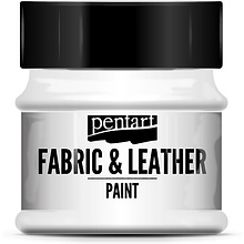 Краска для текстиля "Pentart Fabric & Leather paint", 50 мл, белый