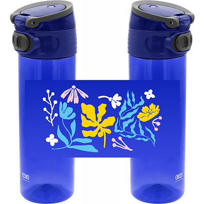 Бутылка для воды "Barro. Весноватая я", 500 мл., пластик, синий