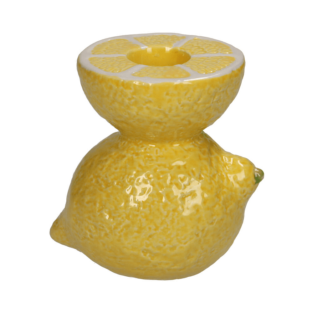 Подсвечник "Lemon", 10х7х10 см, желтый