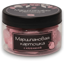 Конфеты "Сибирский кедр", картошка марципановая с миндалем и клубникой, 160 гр.