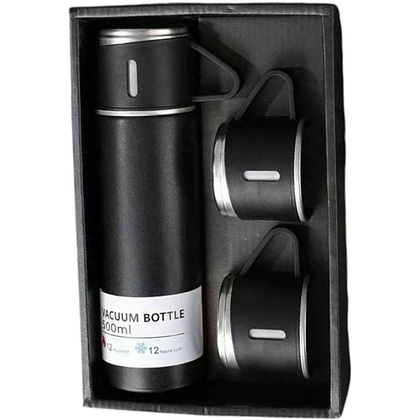 Набор "Classic", термос, 500 мл. + чашка 2 шт., черный