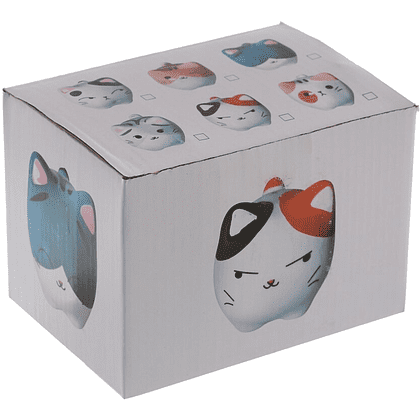 Копилка "Котик 819603", фарфор, белый - 5